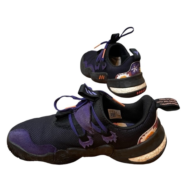 adidas Other - Adidas Size 8 Trae Young 1 Sneakers Black‎ Team Purple